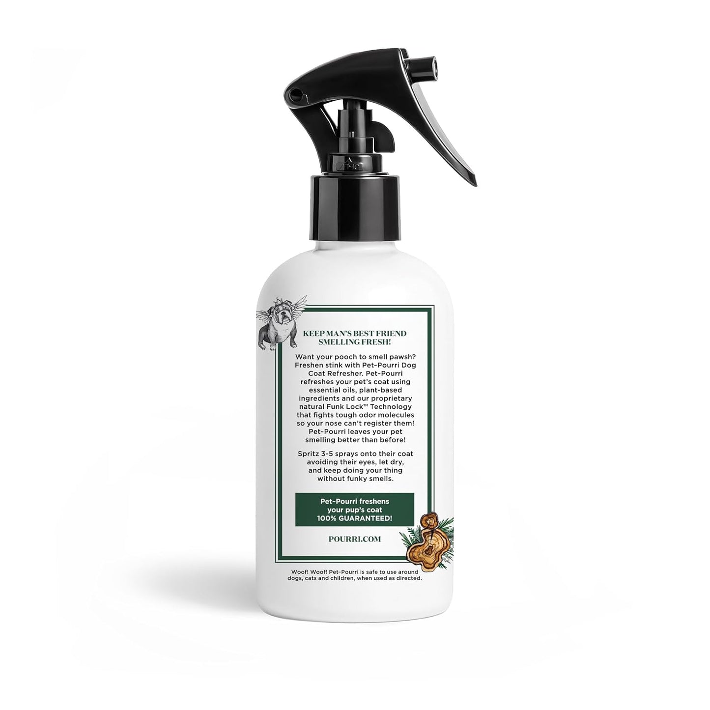 Pet-Pourri Dog Coat Refresher, Furrest Fresh, 8 Fl Oz, Deodorize & Refresh - Bergamot, Clove, Cinnamon and Amber