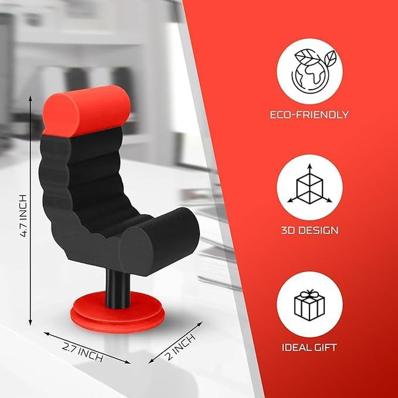 Gamer Chair Phone Stand - Phone Holder for Smartphones, Kindles up to 19 Cm Tall - Fun Gaming Accessories for Gamers - Useful Gamer Gadgets - Lovely Birthday Gift for Gamers