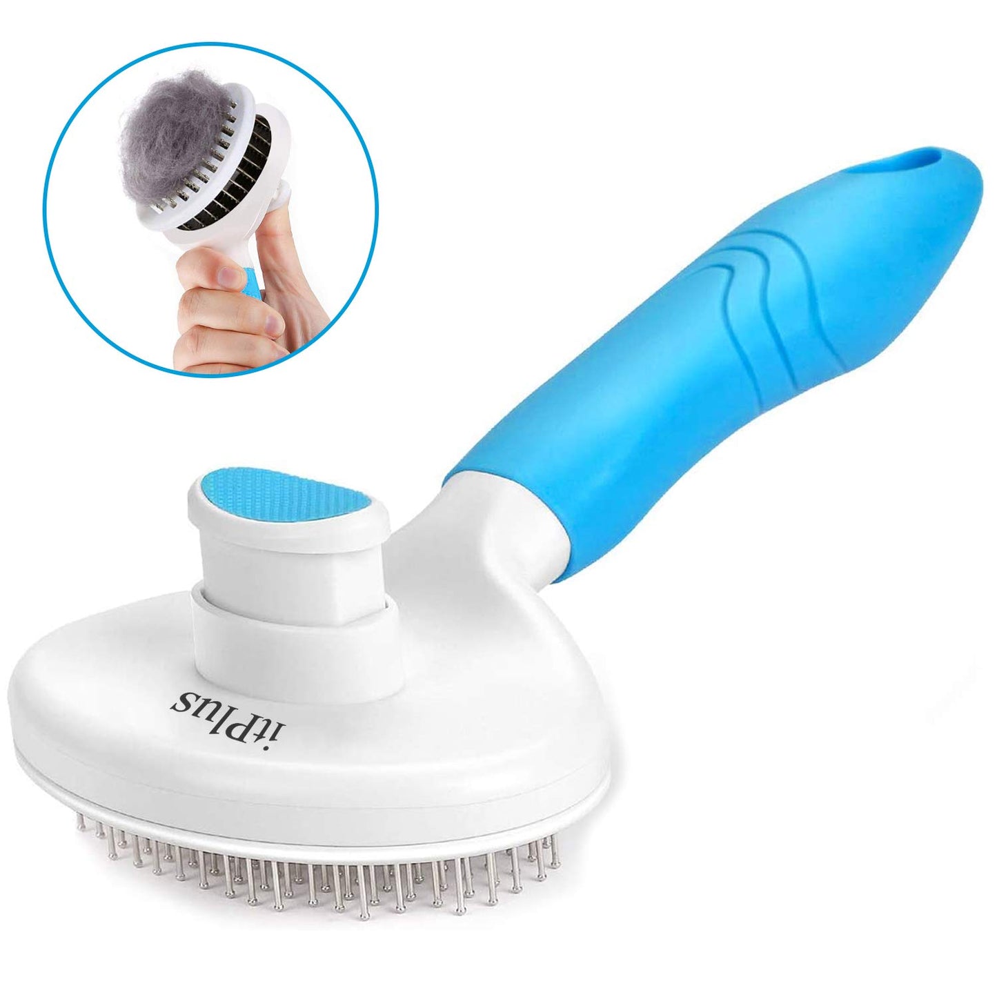 Cat Self Cleaning Slicker Brush, Pets Skin Friendly Cat Brush for Dogs Cats Grooming Brush Tool Easy to Remove Loose Undercoat, Mats Tangled Hair Slicker Massage Cats Dogs Brush - Upgraded