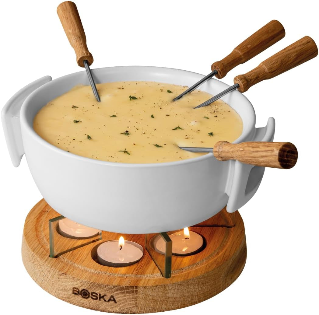 Twinkle Cheese Fondue Pot - Great for Meat, Chocolate, and Cheese Snack - Serve 4 Persons Wedding Registry Items Kitchen Gifts for Family Housewarming - Use with Fondue Sticks