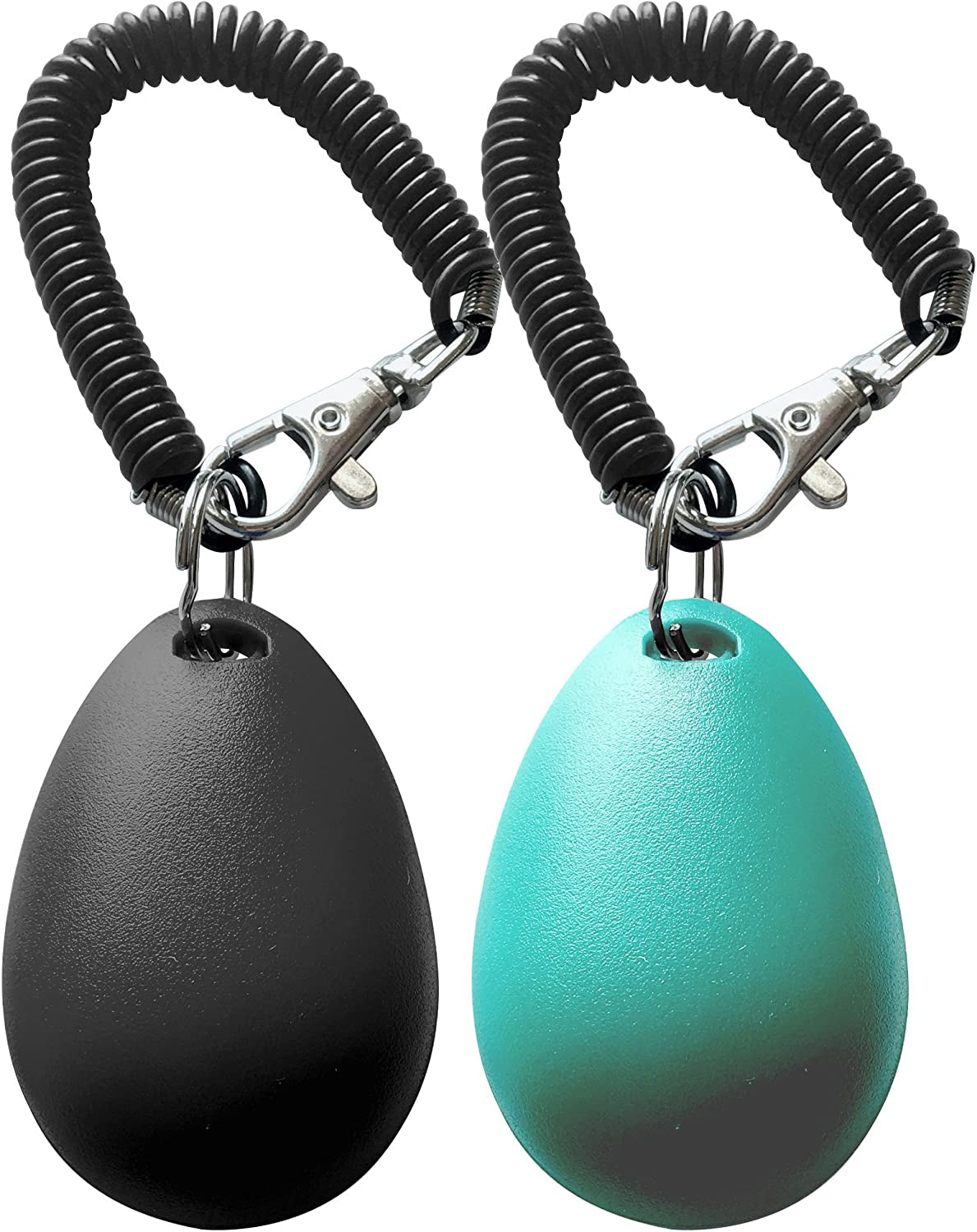 Pet Training Clicker with Wrist Strap - Dog Training Clickers (New Black + Blue)