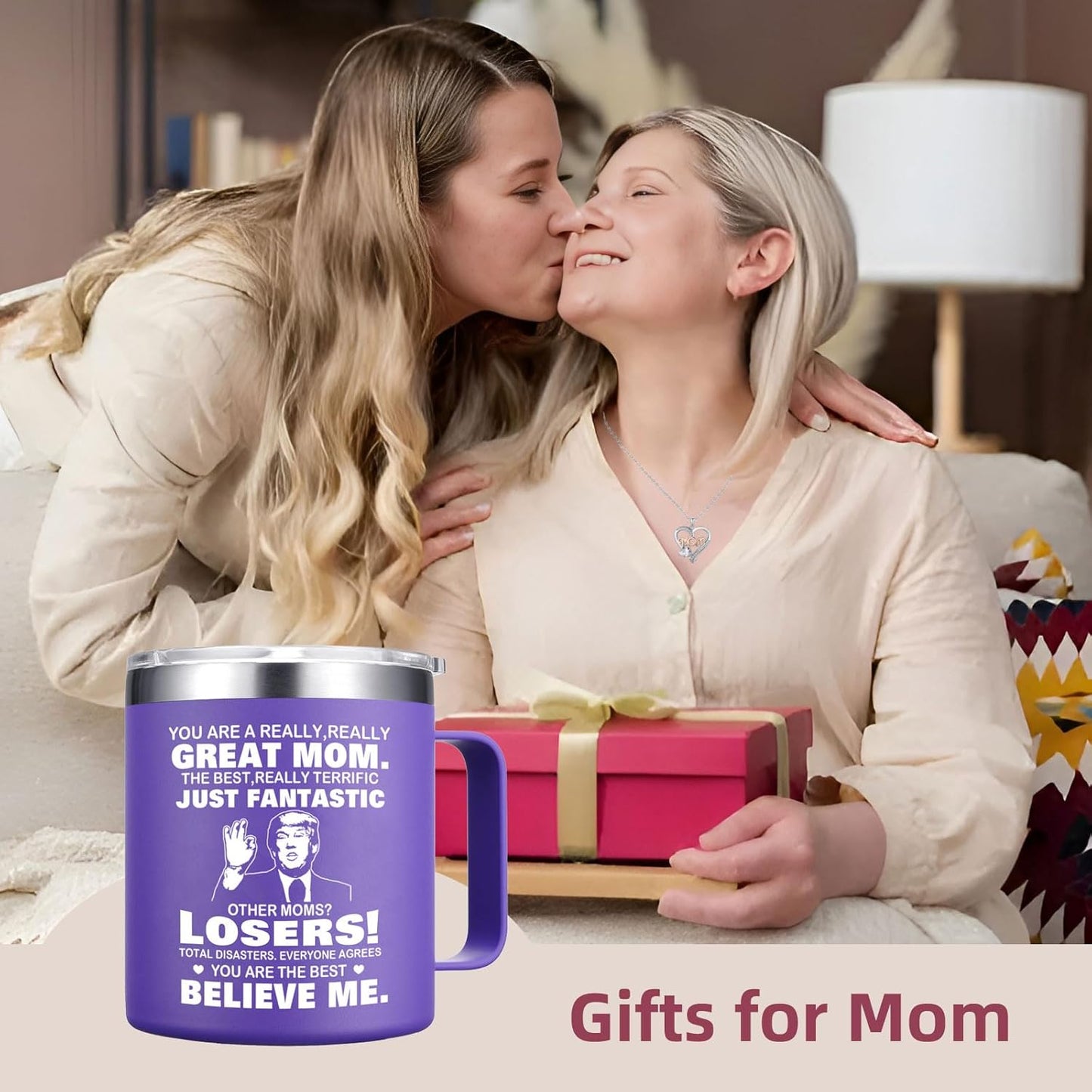 Valentines Day Gifts for Mom, Women, Wife - You'Re a Really Great Mom Coffee Mug - Christmas Gifts for Mom, Mother Birthday Gifts for Mom from Daughter Son (14OZ Purple)