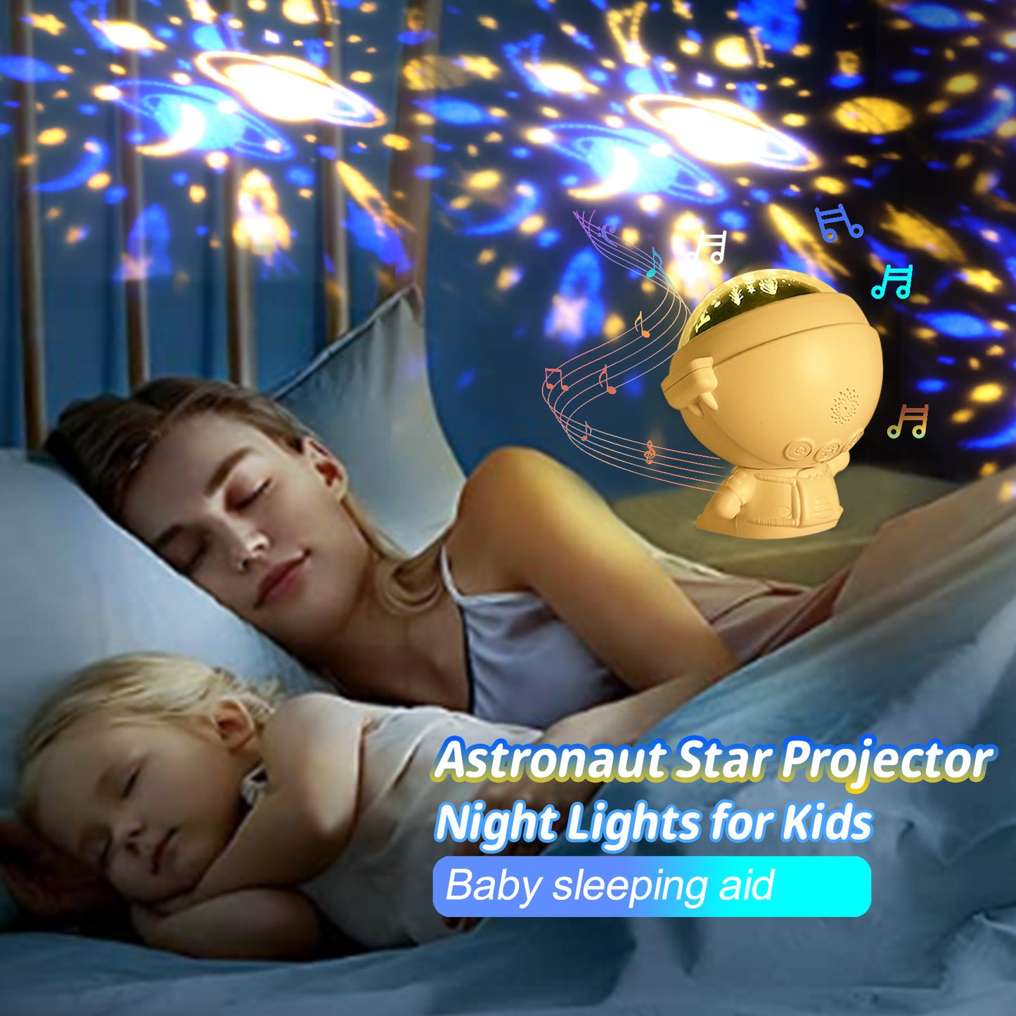 Galaxy Star Projector Starry Sky Night Light Astronaut Lamp