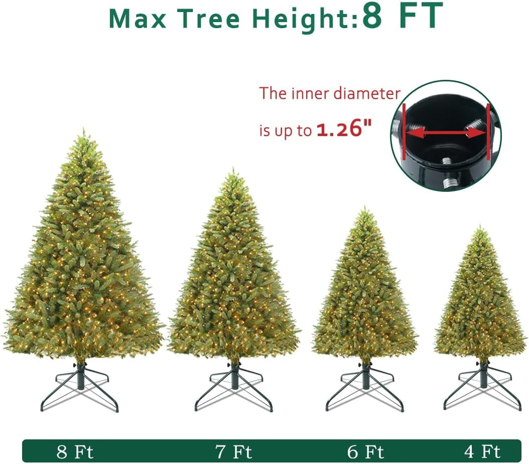 Christmas Tree Stand 19.7 Inches Iron Metal Bracket Rubber Pad with Thumb Screw (50Cm)